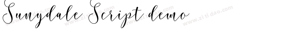 Sunydale Script demo字体转换